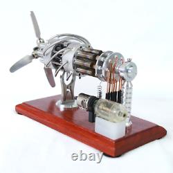 Stirling Engine Steam Motor 16 Cylinder Model Generator Creative Educational Toy