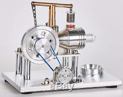 Sunnytech Hot Air Stirling Engine Motor Model Educational Toy Electricity LED SC