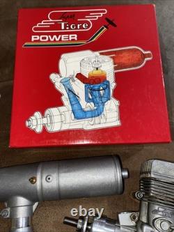 SuperTigre G90 RC Model Airplane Engine Motor with Muffler In Box Sticker Nice