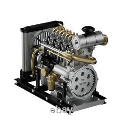 TECHING L4 Diesel Engine Model Kit 110 Full Metal 4 Cylinder OHV Inline Engine