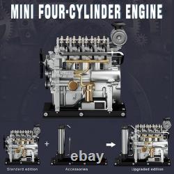TECHING L4 Diesel Engine Model Kit 110 Full Metal 4 Cylinder OHV Inline Engine