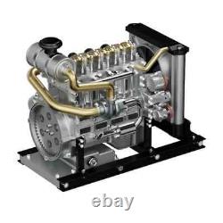 TECHING Mini L4 Diesel Engine Model Full Metal Kit OHV Inline 4 Cylinder 110 US