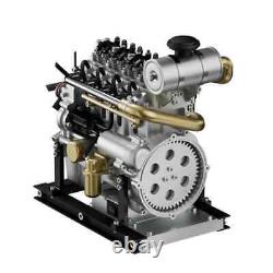 TECHING Mini L4 Diesel Engine Model Full Metal Kit OHV Inline 4 Cylinder 110 US