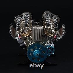 TECHING Mini V8 Engine Model Kit That Runs Mechanical Metal Assembly DIY Car Eng