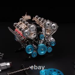 TECHING v8 Engine Model kit that Works Metal Mechanical Metal Assembly DIY Ca