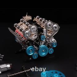 TECHING v8 Engine Model kit that Works Metal Mechanical Metal Assembly DIY Ca