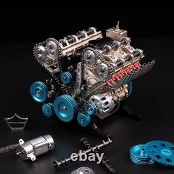 TECHING v8 Engine Model kit that Works Metal Mechanical Metal Assembly DIY Ca
