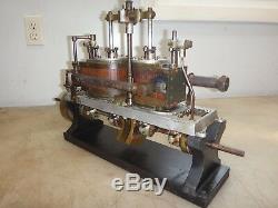 TWIN CYLINDER VERTICAL STEAM ENGINE Unknown Maker OLD BOAT MOTOR PATENT MODEL