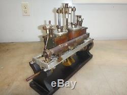 TWIN CYLINDER VERTICAL STEAM ENGINE Unknown Maker OLD BOAT MOTOR PATENT MODEL