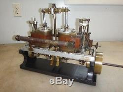 TWIN CYLINDER VERTICAL STEAM ENGINE Unknown Maker OLD BOAT MOTOR PATENT MODEL