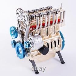 Teching 4 Cylinder Full Metal Model Engine Assembly Kit Kids Run Adults