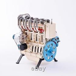 Teching 4 Cylinder Full Metal Model Engine Assembly Kit Kids Run Adults