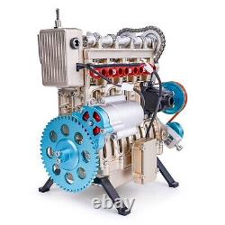 Teching 4 Cylinder Full Metal Model Engine Assembly Kit Kids Run Adults 350+P