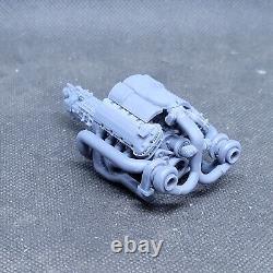 Twin Turbo BOSS 302 Mustang Coyote model engine resin 3D printed 124-18 scale