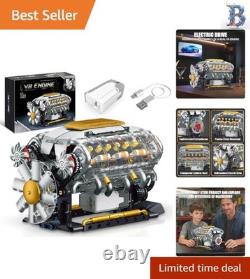 USB-Powered V8 Engine Model Kit for Enthusiasts Perfect Gift for Ages 14+