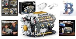 USB-Powered V8 Engine Model Kit for Enthusiasts Perfect Gift for Ages 14+