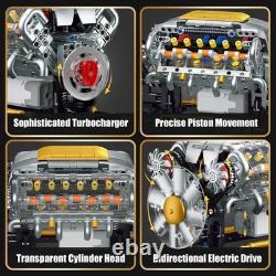 USB-Powered V8 Engine Model Kit for Enthusiasts Perfect Gift for Ages 14+