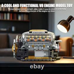 USB-Powered V8 Engine Model Kit for Enthusiasts Perfect Gift for Ages 14+
