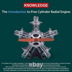 US Stock Electric Engine Five Cylinders Radial Building Kits Simulation Model