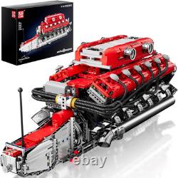 V12 Engine Building Sets, V8 Model Engine Kit for Adults, Engine Scale Model wit