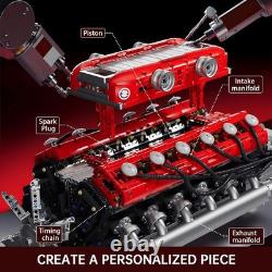 V12 Engine Building Sets, V8 Model Engine Kit for Adults, Engine Scale Model wit