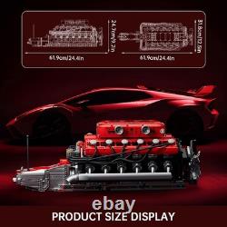V12 Engine Building Sets, V8 Model Engine Kit for Adults, Engine Scale Model wit