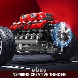 V12 Engine Building Sets, V8 Model Engine Kit for Adults, Engine Scale Model wit