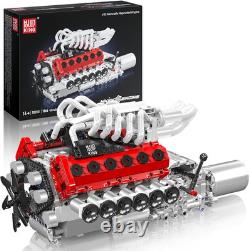 V12 Engine Model Kit 1366 Pcs DIY Building Set for Adults 14+ STEM Toy