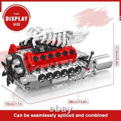 V12 Engine Model Kit 1366 Pcs DIY Building Set for Adults 14+ STEM Toy