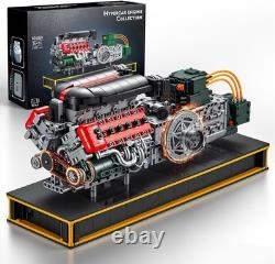 V12 Engine Model Kit That Runs, MOC Build Your Own Engineering Building Kit with