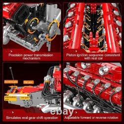 V12 Engine Model Kit That Runs, MOC Engineering Model Building Kit with Battery