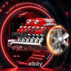 V12 Engine Model Kit That Runs, MOC Engineering Model Building Kit with Battery
