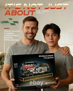 V12 Engine Model Kit That Runs, Mechanical Building Set with Battery Box & Motor