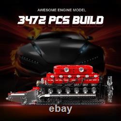 V12 Engine Model Kit That Runs Motorized Mini Engines Building Blocks Set w