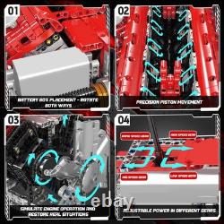 V12 Engine Model Kit That Runs Motorized Mini Engines Building Blocks Set w