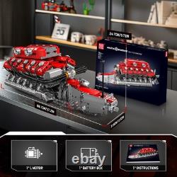 V12 Engine Model Kit That Runs Motorized Mini Engines Building Blocks Set w