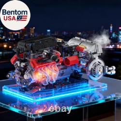 V12 Engine Model Kit That Runs Visible MOC Physical Science Car Engine Project