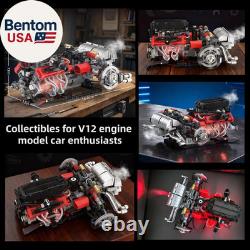 V12 Engine Model Kit That Runs Visible MOC Physical Science Car Engine Project