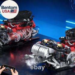 V12 Engine Model Kit That Runs Visible MOC Physical Science Car Engine Project