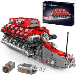 V12 Engine Model Kit That Works 3472 PCS Build Your Own Model Engine Kit fo
