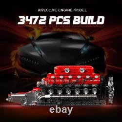 V12 Engine Model Kit That Works 3472 PCS Build Your Own Model Engine Kit fo