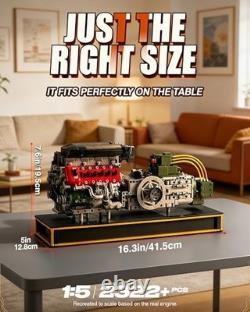 V12 Engine Model Kit that Runs, Build Your Own Mechanical Building Set with