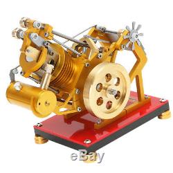 V1-45 Stirling Engine Heat Steam Power Model withSOHC Motor Device Science Toy