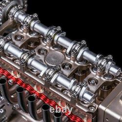 V4 4-Cylinder Stirling Engine Motor Car DIY Model Kit Educational Toy Gift Xmas