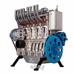 V4 4-Cylinder Stirling Engine Motor Car Model DIY Kit Alloy Educational Toy Gift