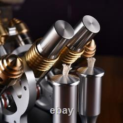V4 Stirling Engine Model Electricity Generator 4 Cylinder Collection Toy Gifts