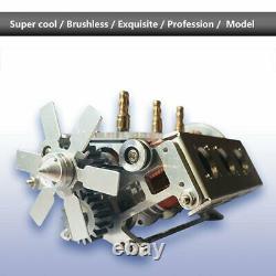 V6 Electromagnetic Motor Engine Model with Hexagon Fan 1/10 Model Car Teaching