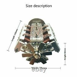 V6 Electromagnetic Motor Engine Model with Hexagon Fan 1/10 Model Car Teaching