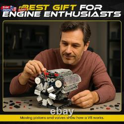 V8 Combustion Engine Model Kit That Runs Build Your Own STEM Mini V8 Mo Opens