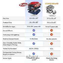V8 Combustion Engine STEM Model Kit Educational Fun for Adults & Kids 12+